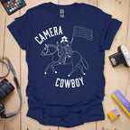 T-Shirt Camera Cowboy Album-Inspired Graphic