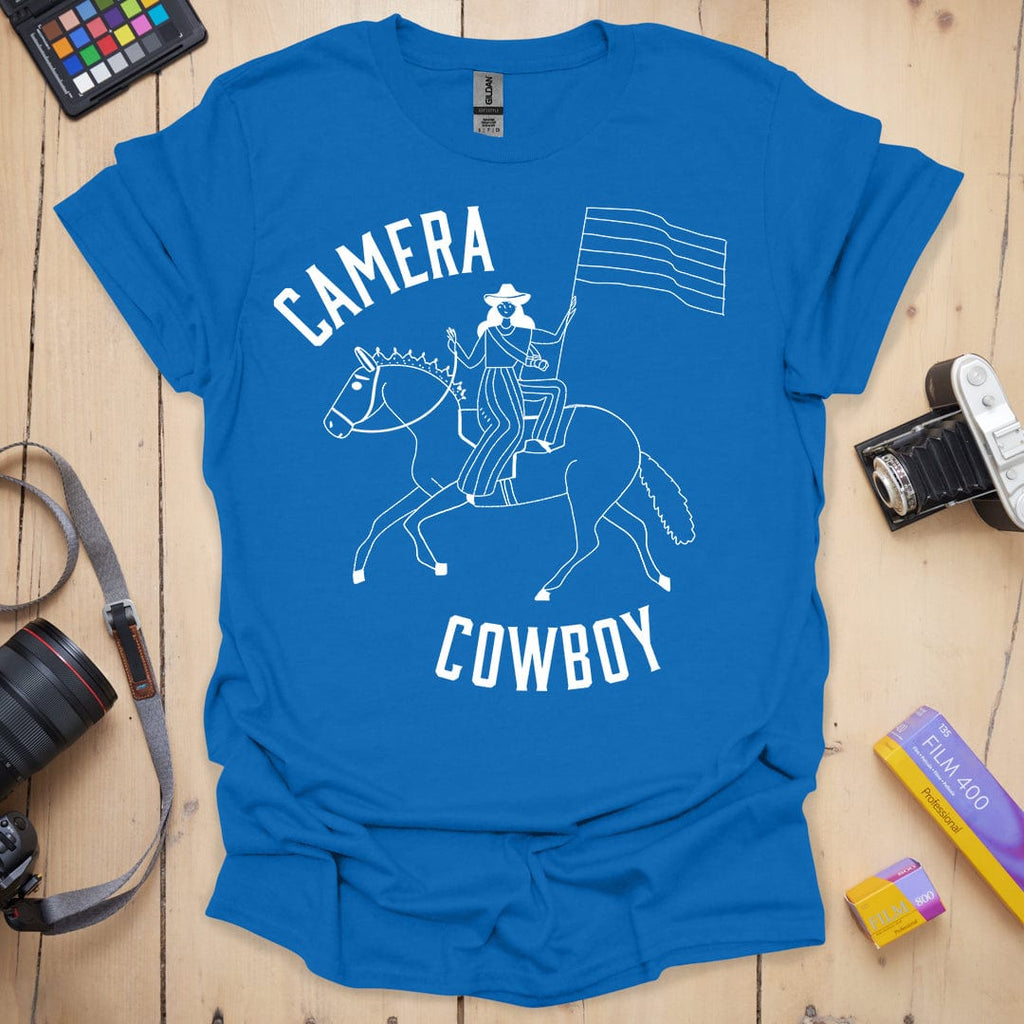 T-Shirt Camera Cowboy Album-Inspired Graphic
