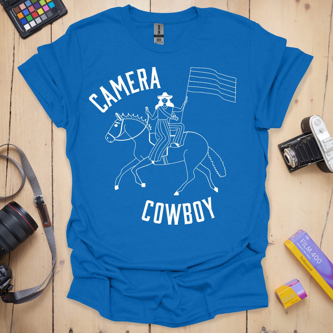 T-Shirt Camera Cowboy Album-Inspired Graphic
