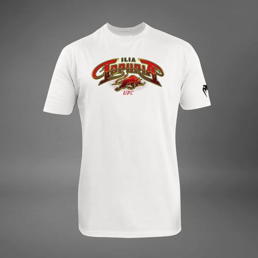 Men's UFC Unrivaled by Venum White Ilia Topuria T-Shirt