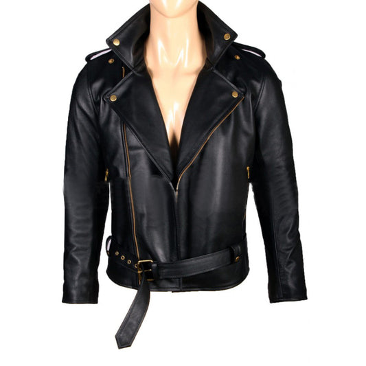 Johnny Depp Black Leather Cry Baby Motorcycle Jacket