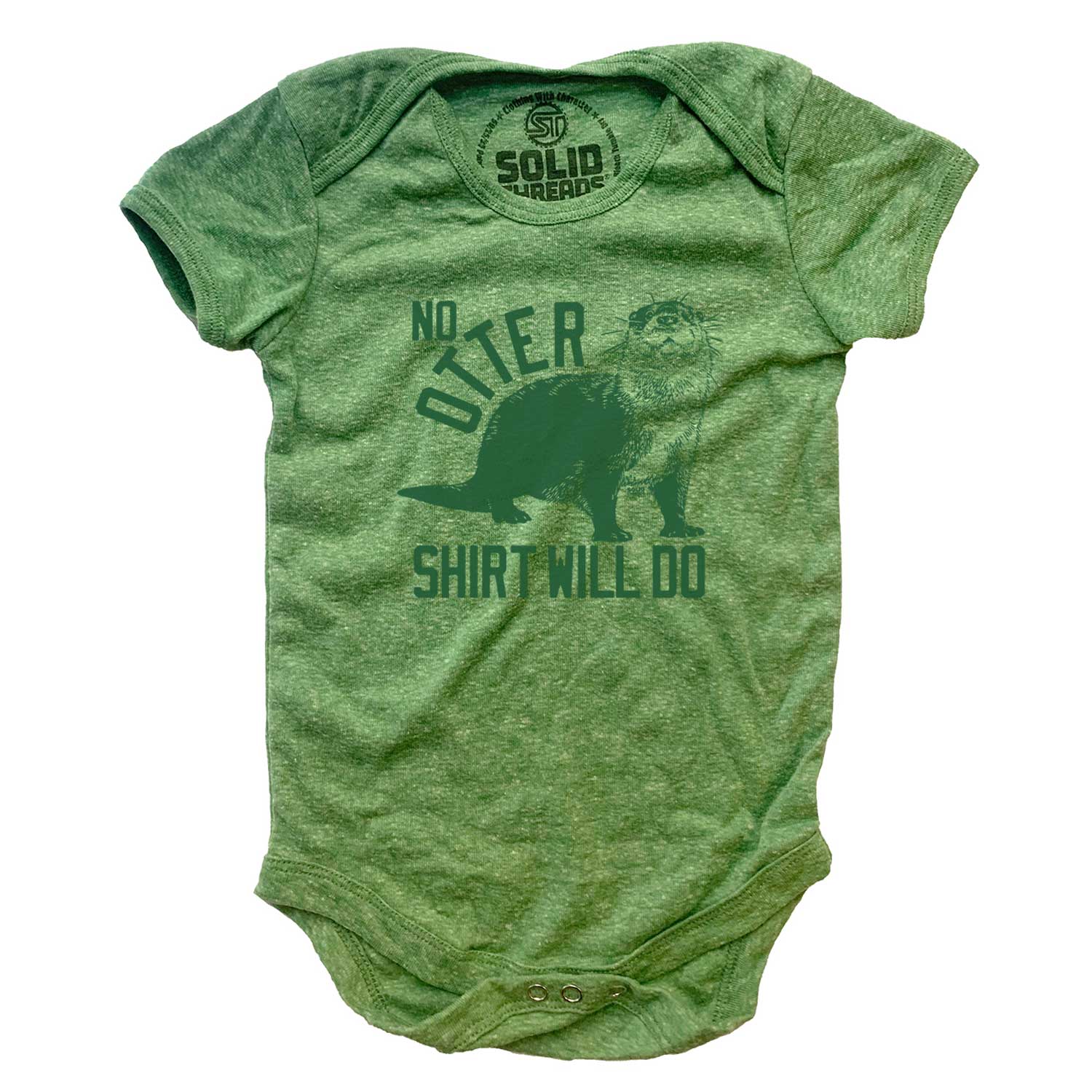 Retro Baby No Otter Shirt Will Do Nature Graphic One Piece | Funny Animal Romper | Solid Threads