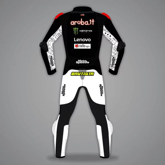 Black and White Leathers Alvaro Bautista SBK 2025 WT