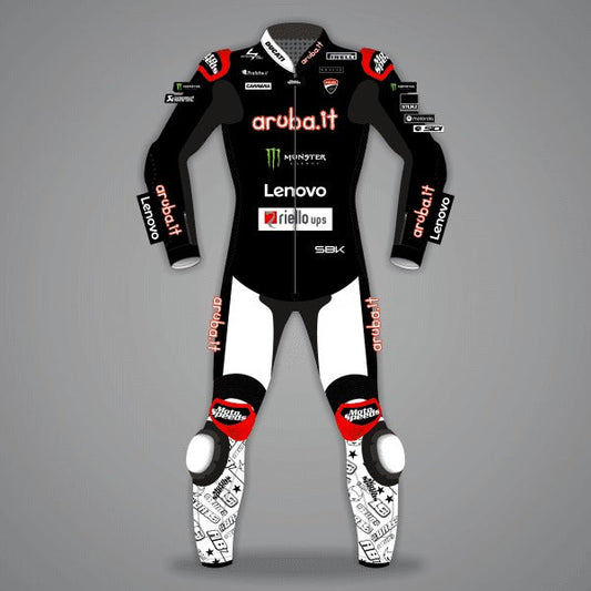 Black and White Leathers Alvaro Bautista SBK 2025 WT