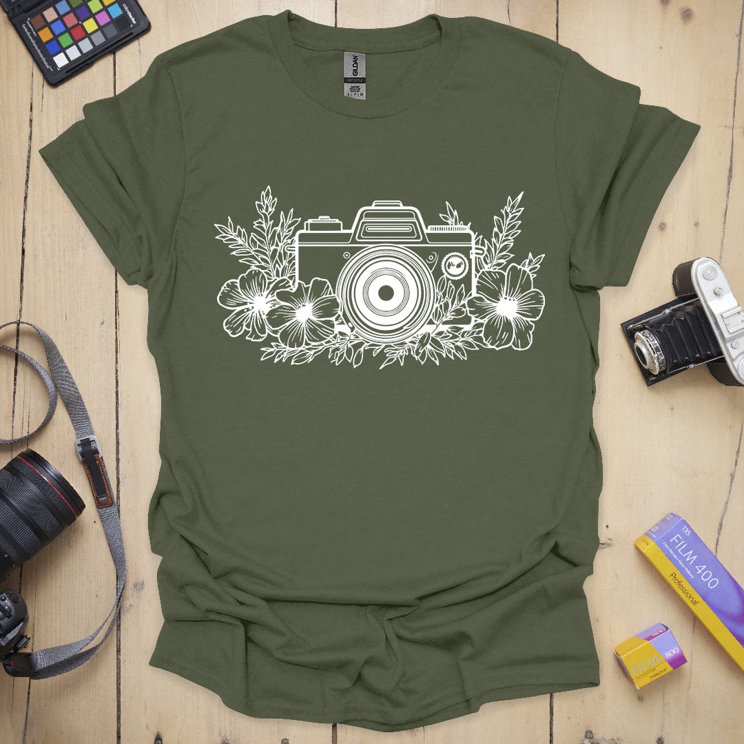 T-Shirt With Floral Design for Photo Shoots