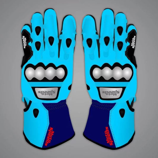 Blue Motorbike Gloves Raul Fernandez MotoGP 2025
