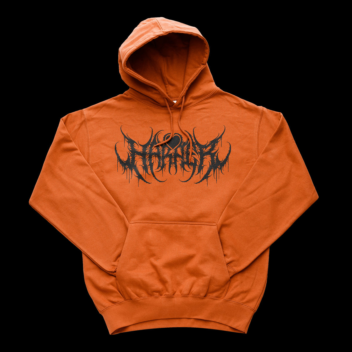 Hoodie Orange Harper Deathmetal Logo Pullover