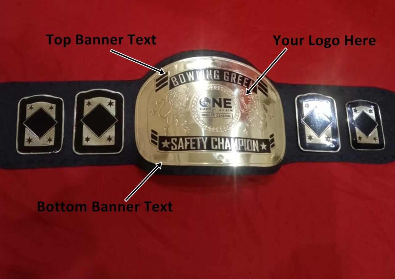 Custom Name and One SC Logo For Wrestling Championship Belt - Customize Wrestling Belts