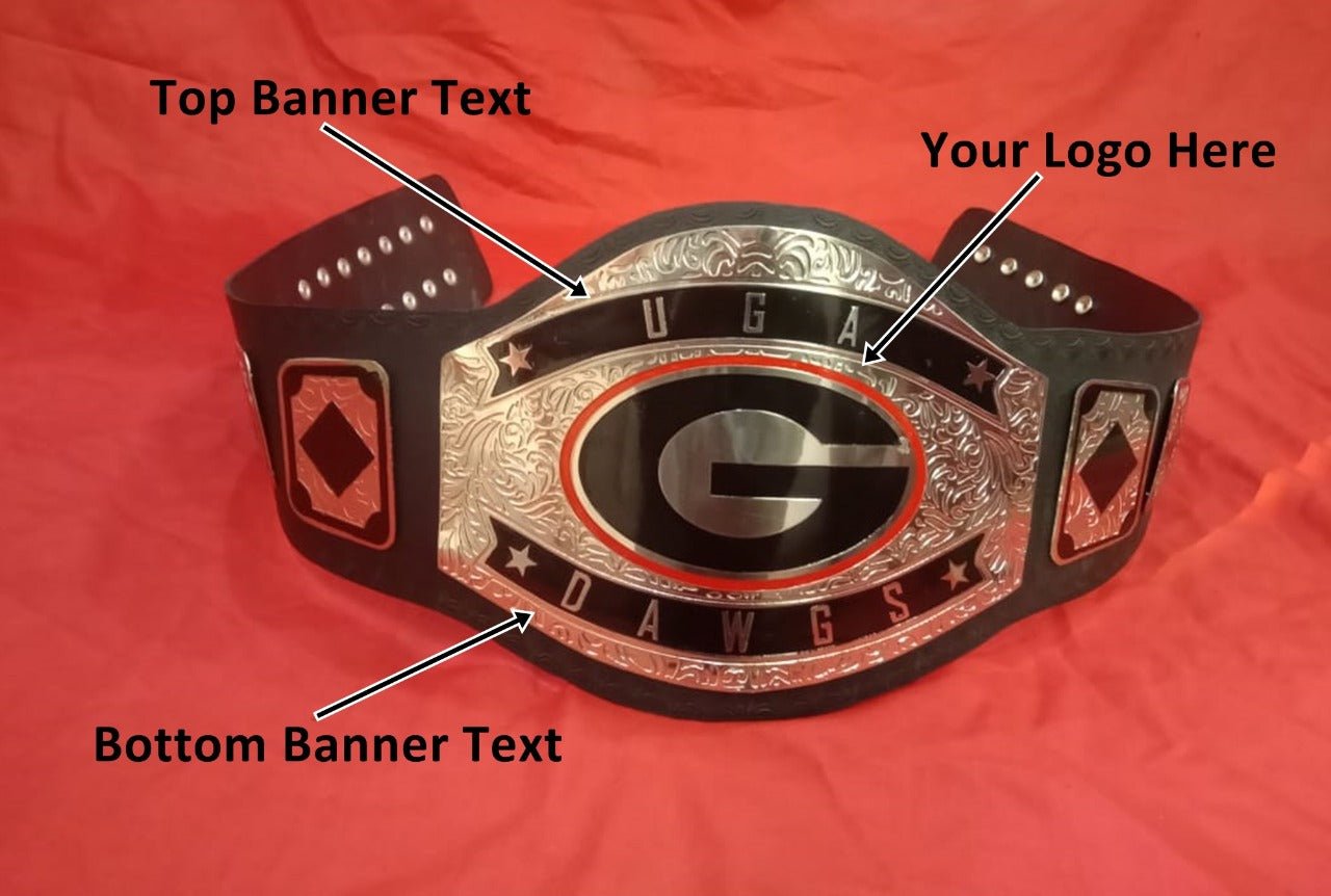 Custom Name with G Logo Wrestling Championship Belt - Customize Wrestling Belts Wrestling Customize Beltposhleathers - 14b7Black2mm BrassCustom Name and G Logo Wrestling Championship Belt - Customize Wrestling BeltsWrestling Customize Beltposhleathers - 14b7