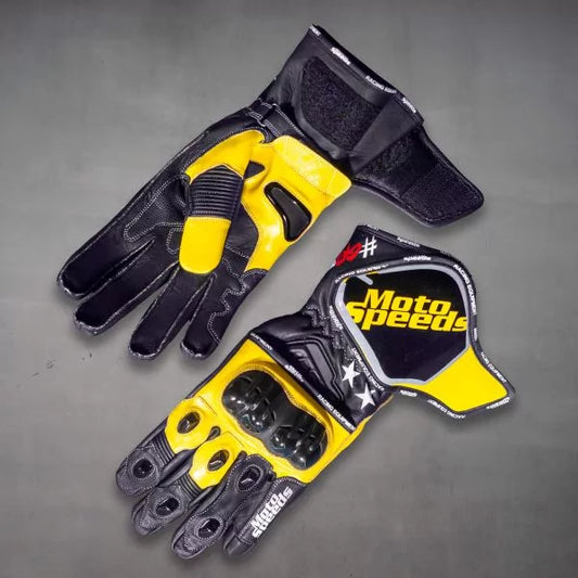Yellow Moto Gloves Francesco Bagnaia MotoGP 2023