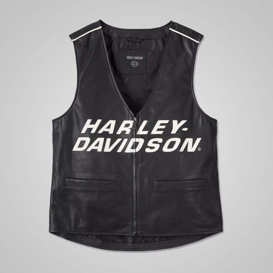 Men's Harley Davidson Leather Vest in Black