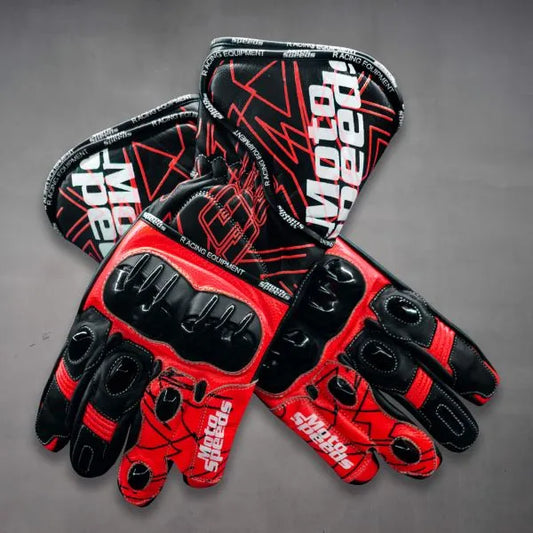 Red Black Motorcycle Gloves Marquez 2021