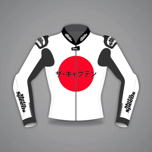 All White Motorcycle Jacket Aleix Espargaro Winter Test 2024