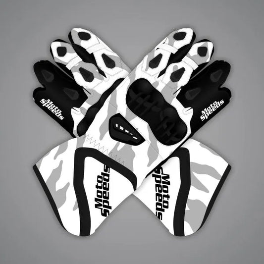 White Moto Gloves Alvaro Bautista SBK 2025 WT