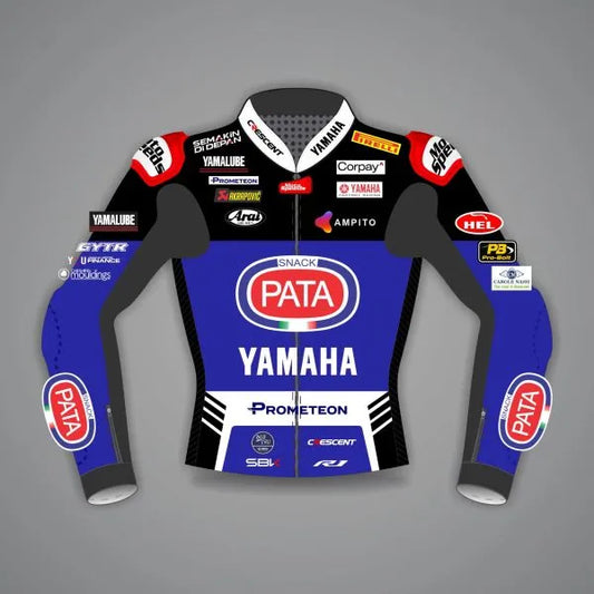 Black and Blue Motorcycle Jacket Yamaha 2024