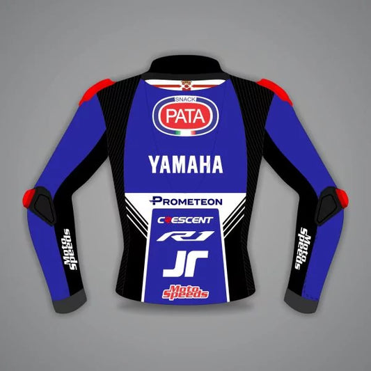 Black and Blue Motorcycle Jacket Yamaha 2024