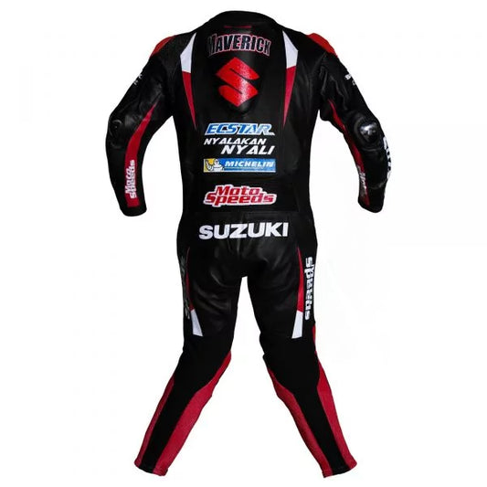 Black Leather Motorcycle Suit GP 2016