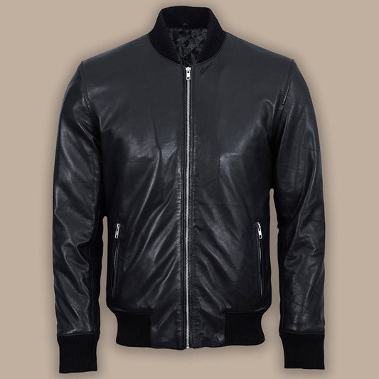 Mens Biker Bomber Jacket