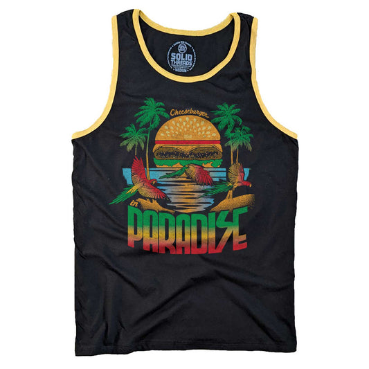 Cheeseburger in Paradise Ringer Tank Top