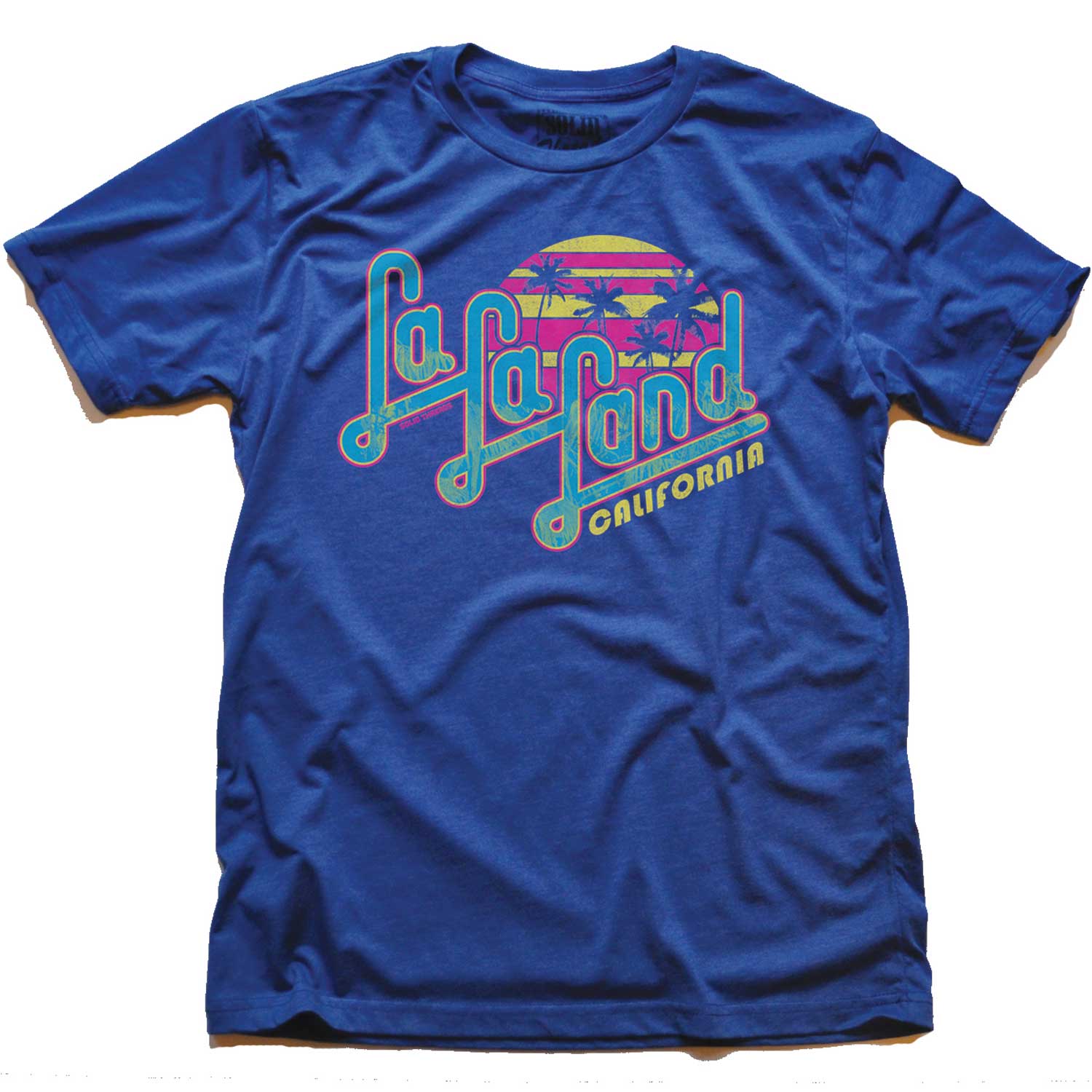 Men's La La Land Cool West Coast Graphic T-Shirt | Vintage California Tee | Solid Threads