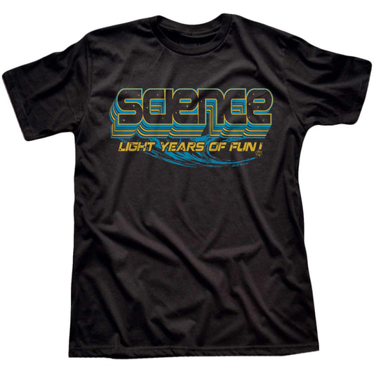 Men's Science, Light Years Of Fun Vintage Graphic T-Shirt | Funny STEM Teacher Tee | Solid Threads