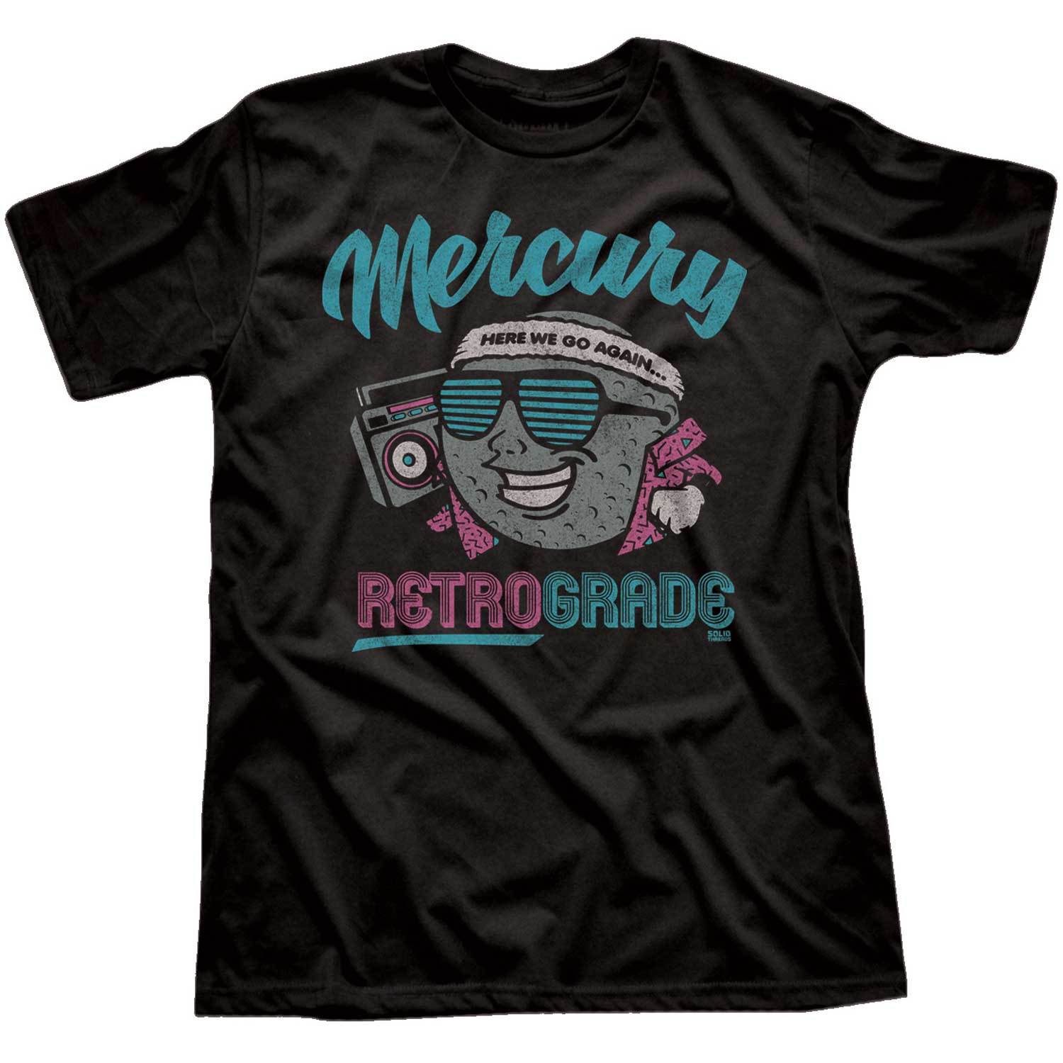 Men's Mercury Retrograde Vintage Graphic T-Shirt | Funny Astrology Nerd Tee | Solid Threads