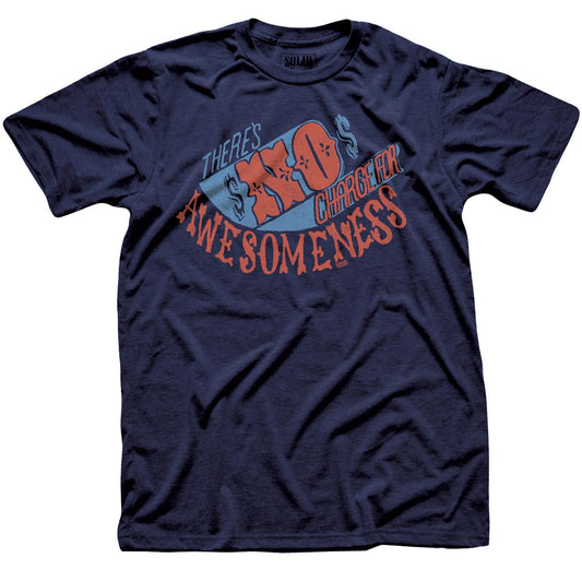 Men's No Charge For Awesomeness Retro Hot Shot Graphic Tee | Funny Confident T-Shirt | Solid Threads