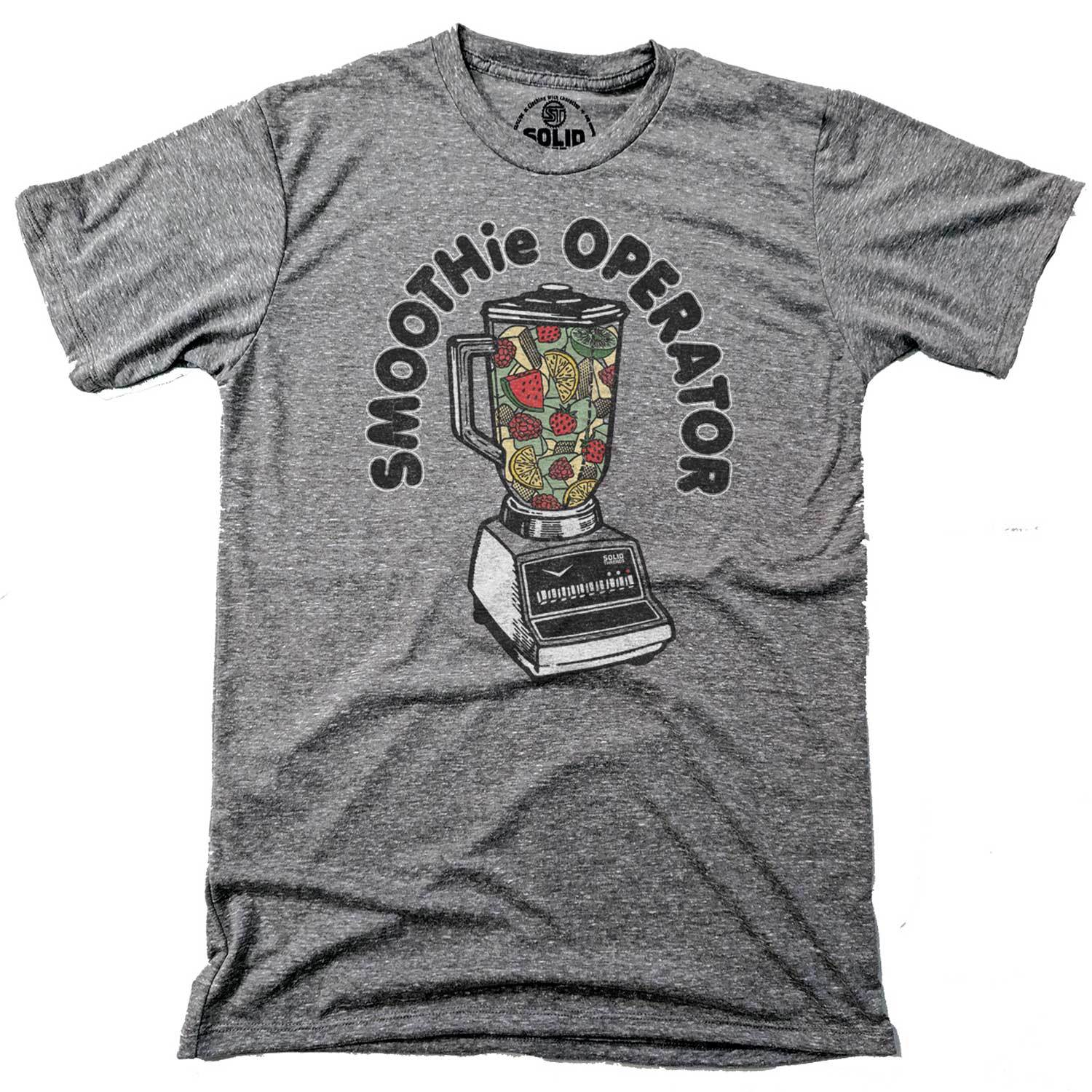 Men's Smoothie Operator Vintage Vegan T-Shirt | Funny Health Food Graphic Tee | Solid Threads