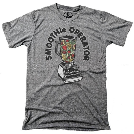 Men's Smoothie Operator Vintage Vegan T-Shirt | Funny Health Food Graphic Tee | Solid Threads