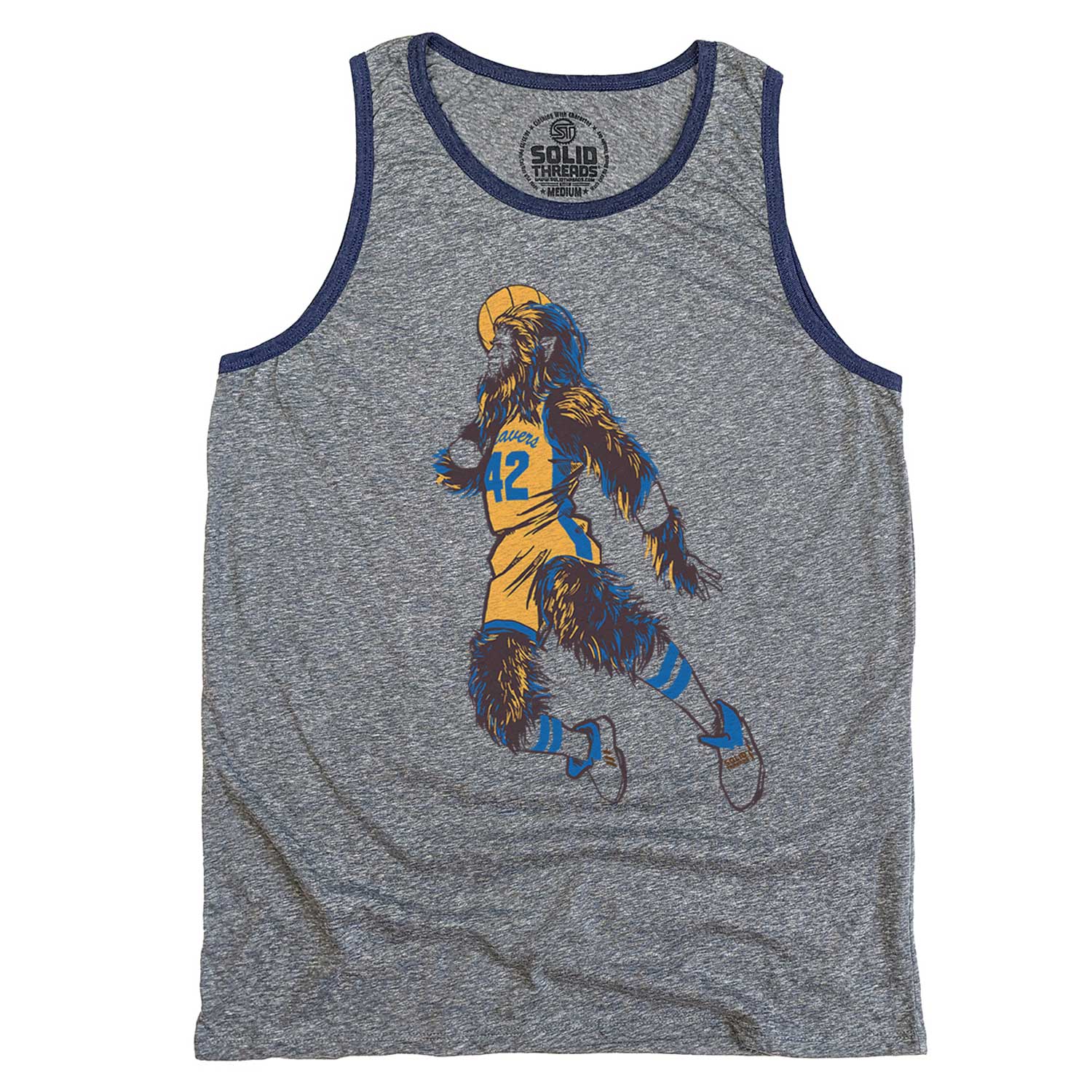 Men's Teen Wolf Vintage Graphic Tank Top | Funny Michael J. Fox T-shirt | Solid Threads