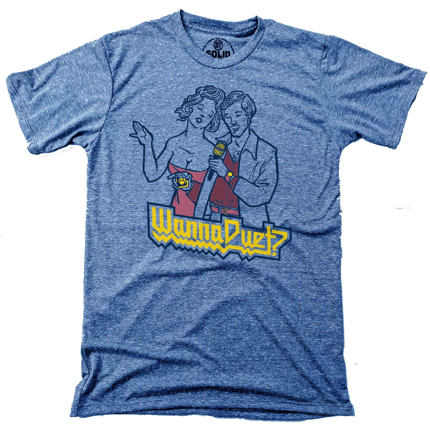 Men's Wanna Duet Vintage Graphic Tee | Funny Karaoke Bar T-shirt | Solid Threads
