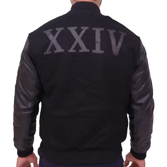 Michael B. Jordan Kobe Destroyer XXIV Battle Varsity Style Faux Leather Sleeves Jacket