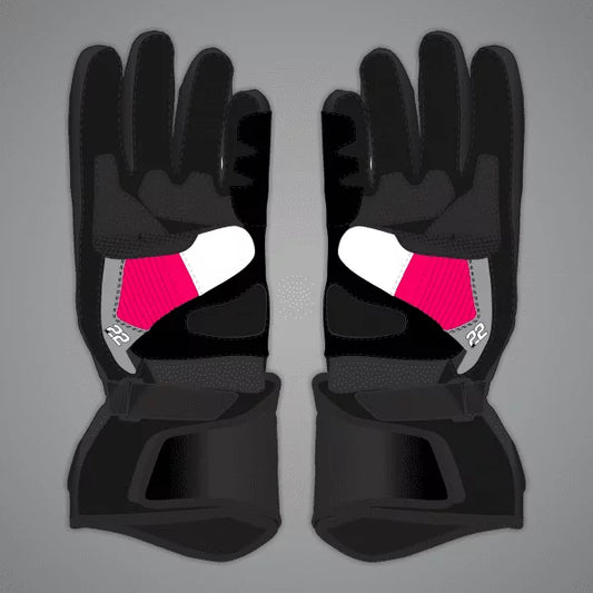 Pink and Black Motorcycle Gloves Alex Lowes SBK 2023