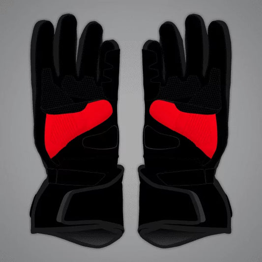 Red Biker Gloves Maverick Vinales MotoGP 2023