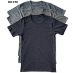Basic Blank T-Shirt Shades of Gray 3-Pack | Made in USA