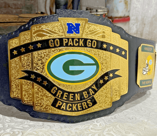 Green Bay Packers NFL Championship Wrestling Belt Brass Alloy