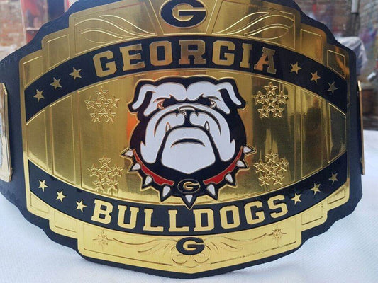 Georgia Bulldogs Championship Wrestling Brass 2mm Belt Adult