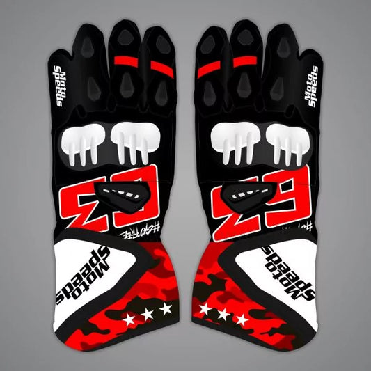 Supermoto Leather Gloves Francesco Bagnaia MotoGP 2025
