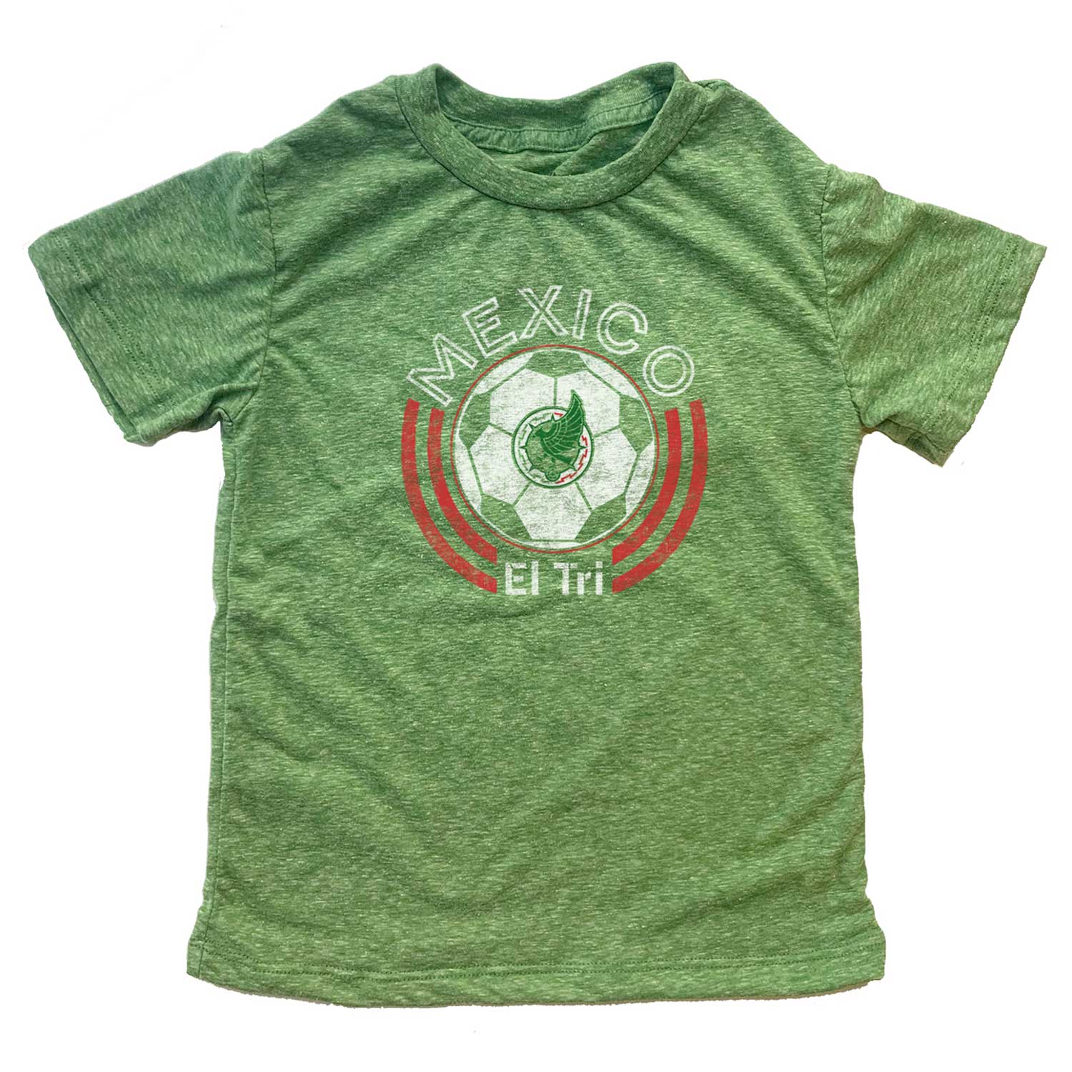 Kids Mexico National Soccer Team Cool Graphic T-Shirt | Retro FIFA World Cup Tee | Solid Threads
