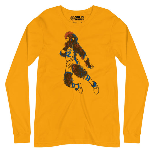Teen Wolf 80s Movie Long Sleeve Tee | Retro Michael J. Fox Yellow T Shirt | SOLID THREADS