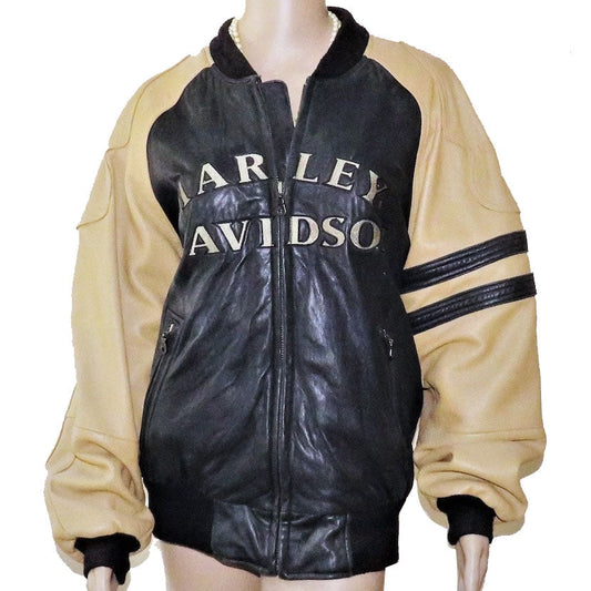 Vintage Authentic Harley Davidson Motorcycle Leather Jacket
