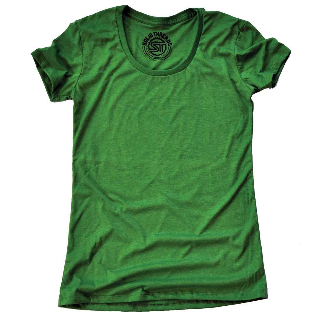 Women's Solid Threads Scoopneck Kelly T-shirt