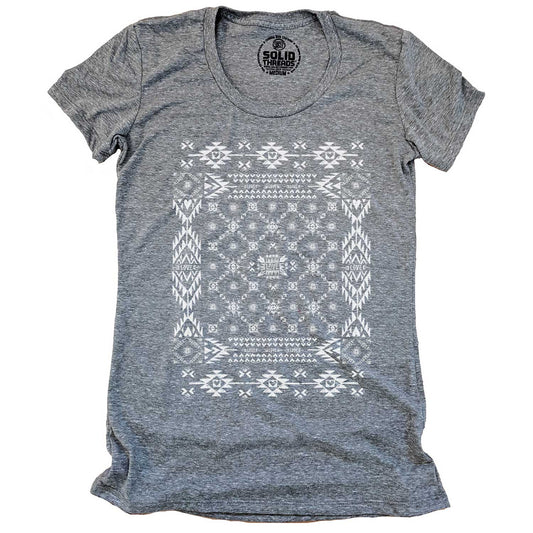 Women's Mosaic Of Love Cool Hearts Graphic T-Shirt | Vintage Patchwork Tee | Solid Threads