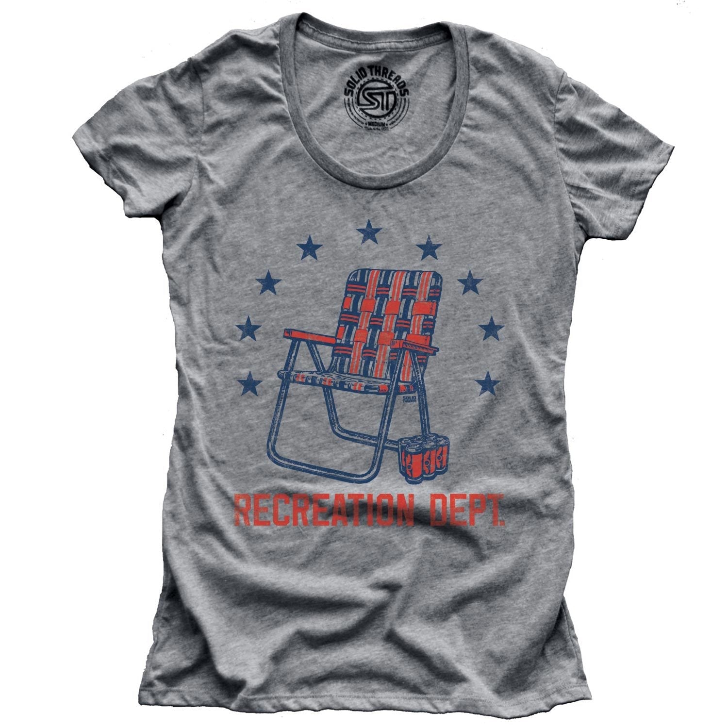 Women's Recreation Department Vintage Graphic Tee | Funny Drinking T-shirt | Solid Threads