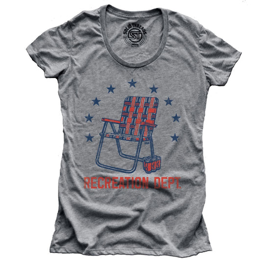 Women's Recreation Department Vintage Graphic Tee | Funny Drinking T-shirt | Solid Threads