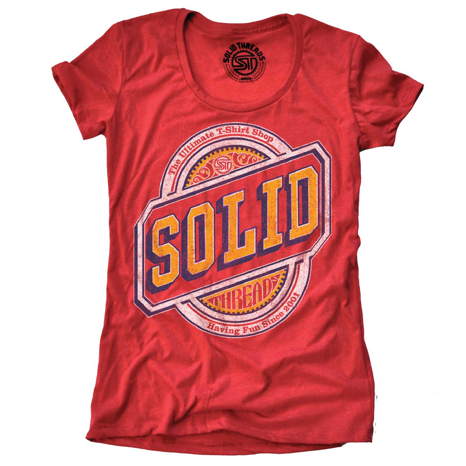 Women's Craft Beer Label Logo Vintage Graphic Tee | Cool Unique Soft T-shirt | Solid Threads