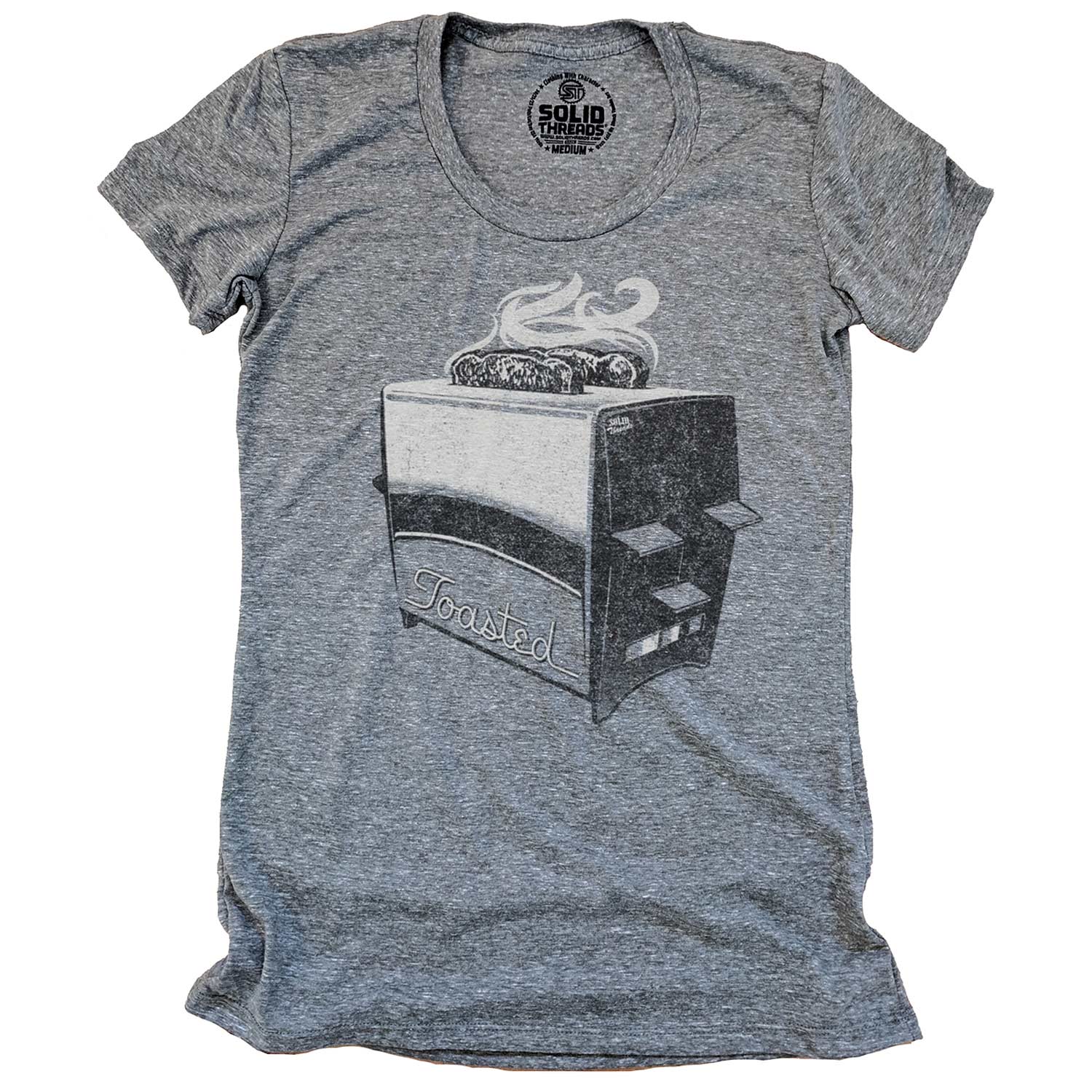 Women's Toasted Vintage Marijuana Graphic T-Shirt | Funny Stoner Tee | Solid Threads
